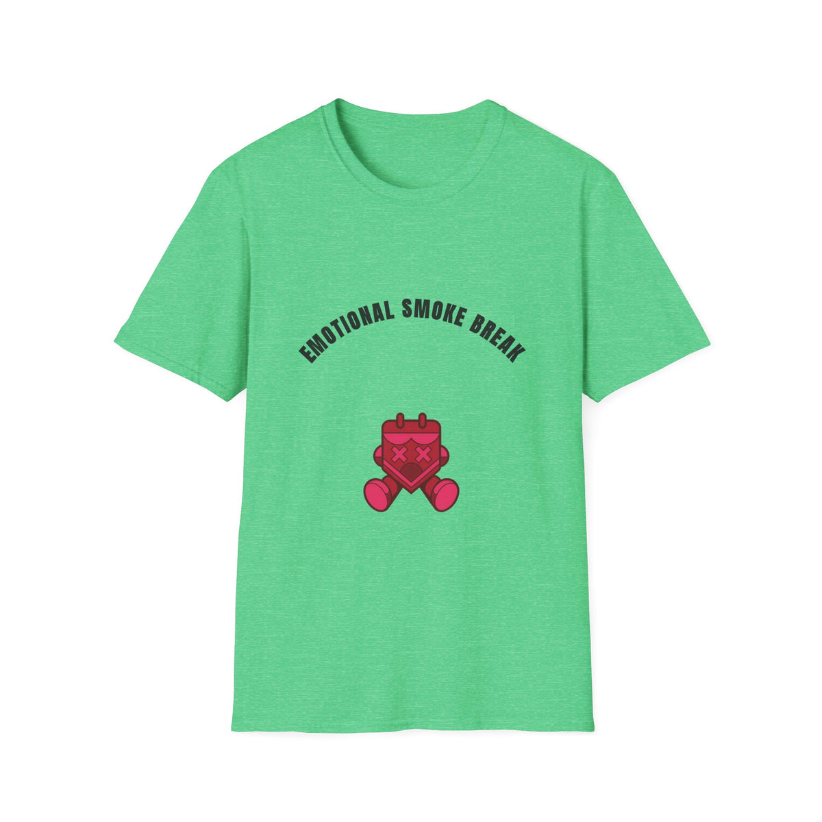 Emotional Smoke Break T-Shirt — Funny Self-Care Graphic Tee with Heart Character - Trending Now - September 2026