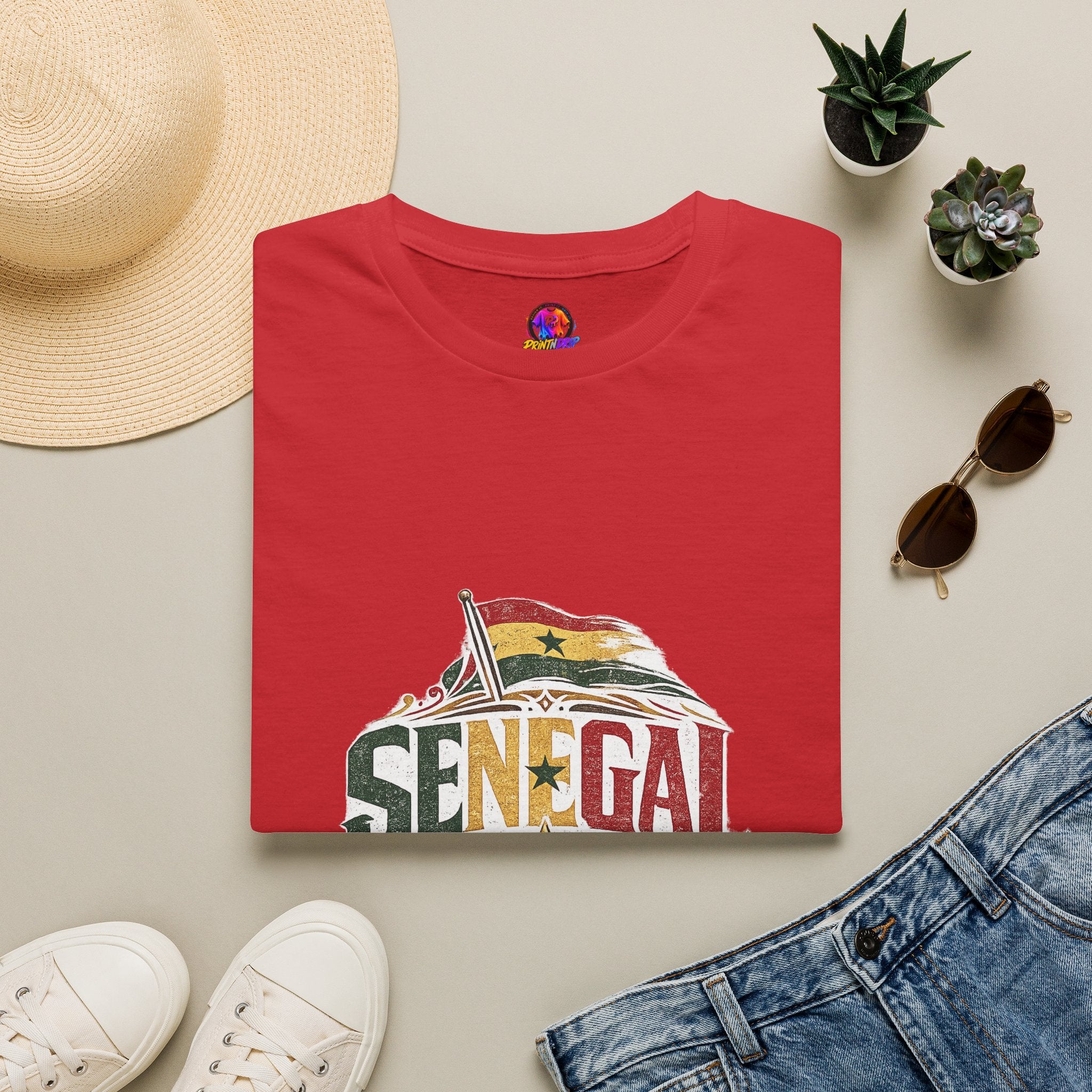 Senegal Flag Graphic T-Shirt — Vintage Senegal Pride Tee