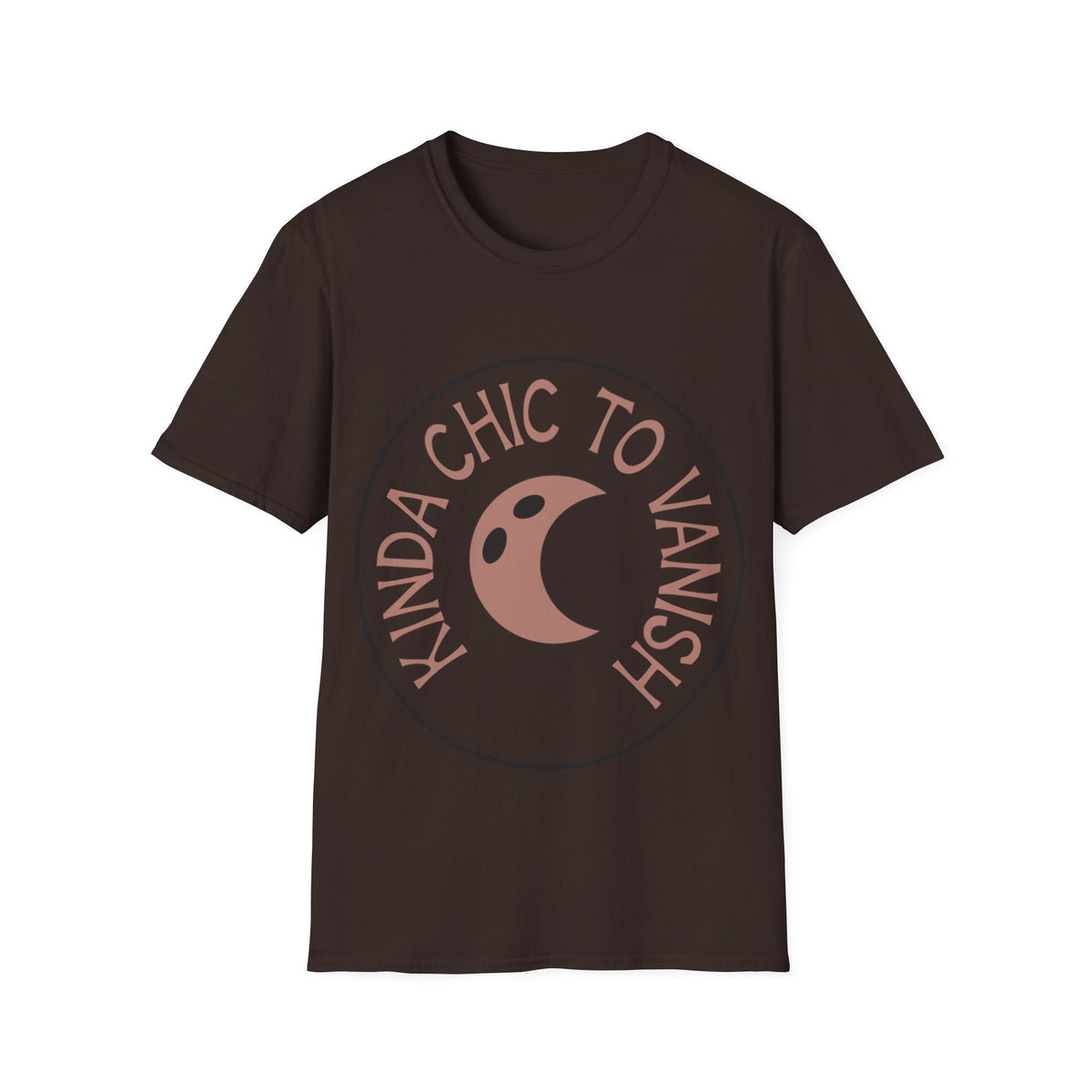 T-Shirt — "Kinda Chic to Vanish" Crescent Moon Graphic Tee - Trending Now - August 2026
