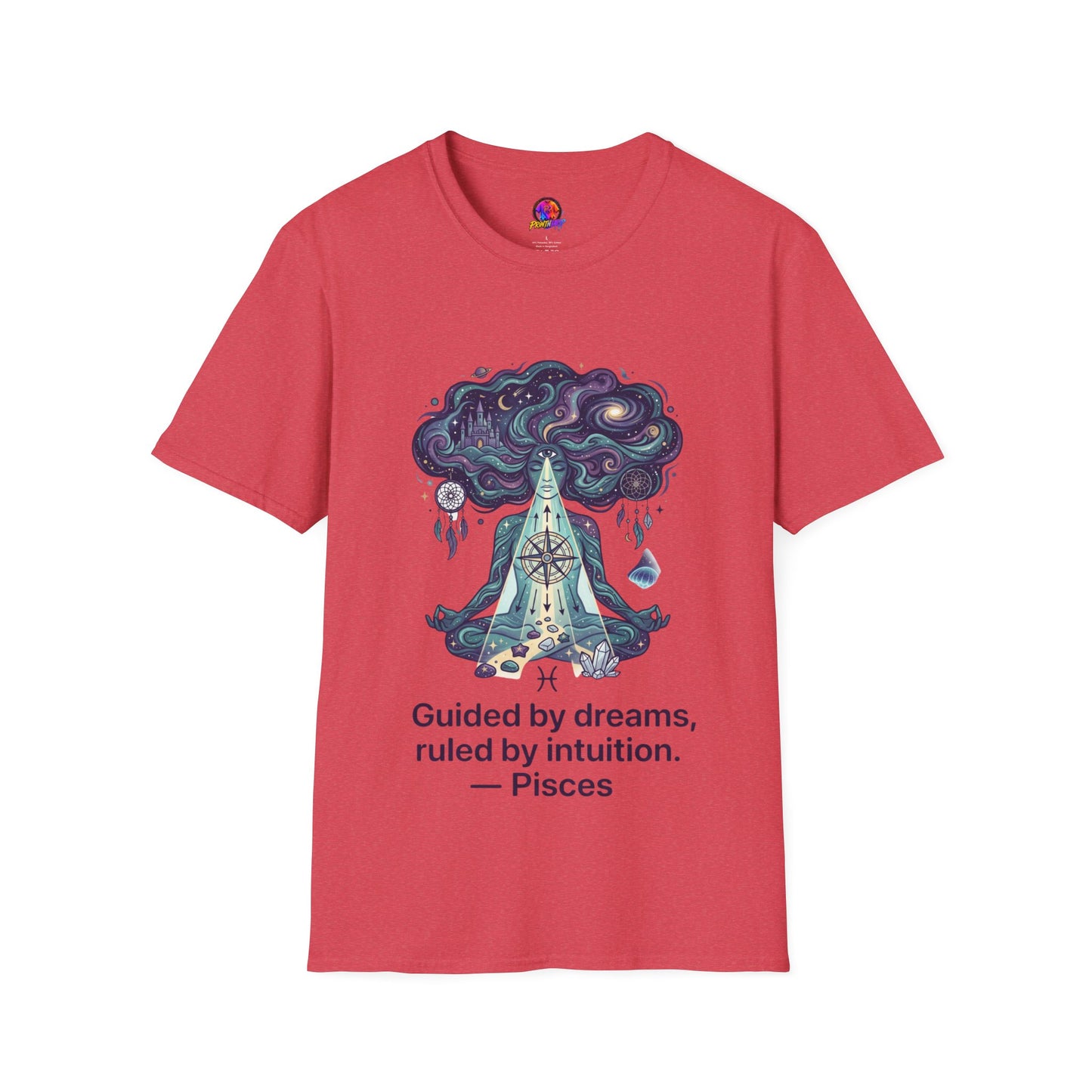 Dreamy Meditation T-Shirt — 'Guided by dreams, ruled by intuition' Spiritual Art Tee