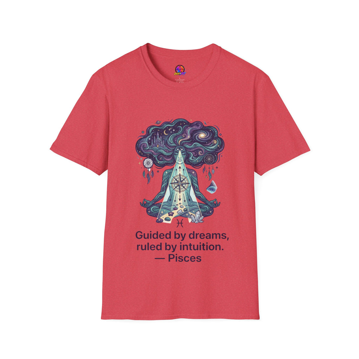 Dreamy Meditation T-Shirt — 'Guided by dreams, ruled by intuition' Spiritual Art Tee