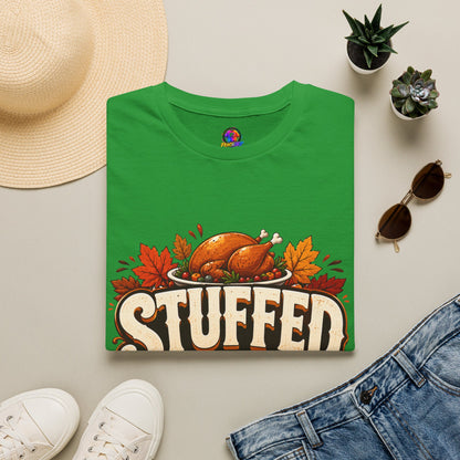 Thanksgiving T-Shirt — "Stuffed and Thankful" Turkey Design