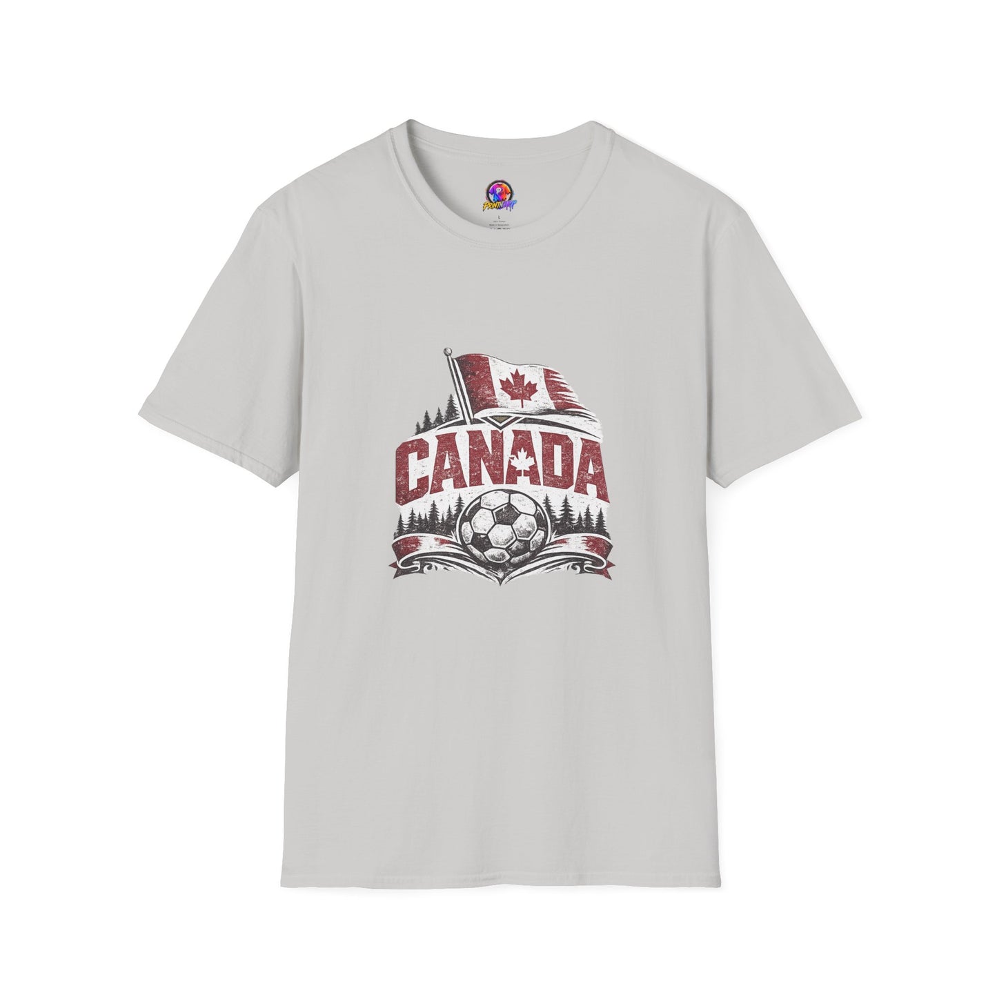 Canada Soccer T-Shirt – Vintage Maple Leaf Flag & Crest