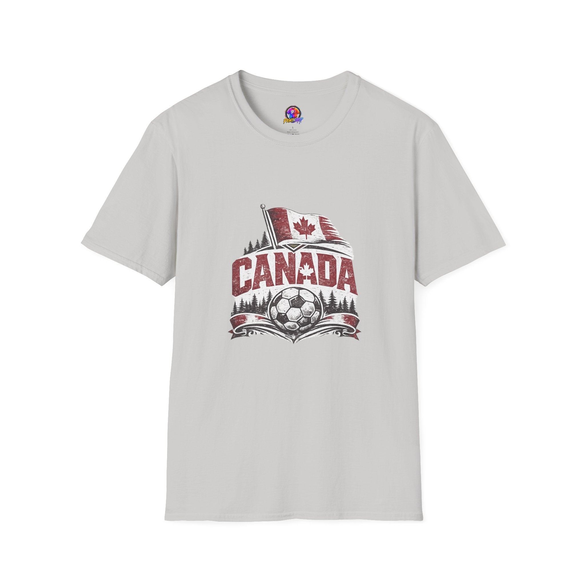 Canada Soccer T-Shirt – Vintage Maple Leaf Flag & Crest
