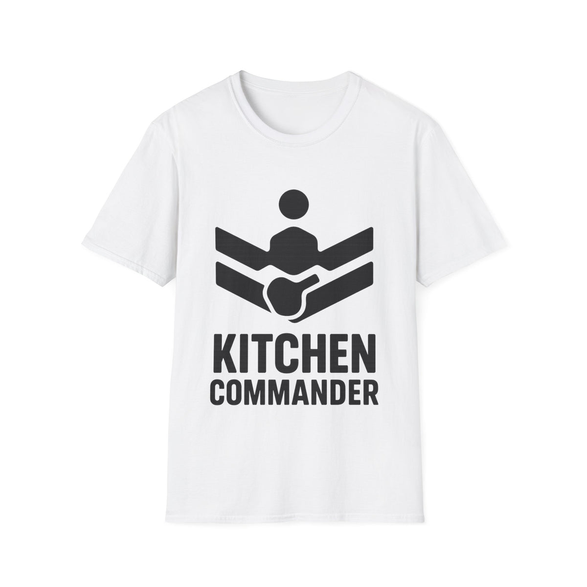 "Kitchen Commander" Funny Chef Cooking Tee - Minimalist Retro Culinary Graphic White T-Shirt - Trending Now - September 2026