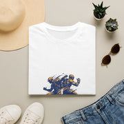 Rush Hour Energy Running Football Players White Graphic Tee - Trending Now - September 2026