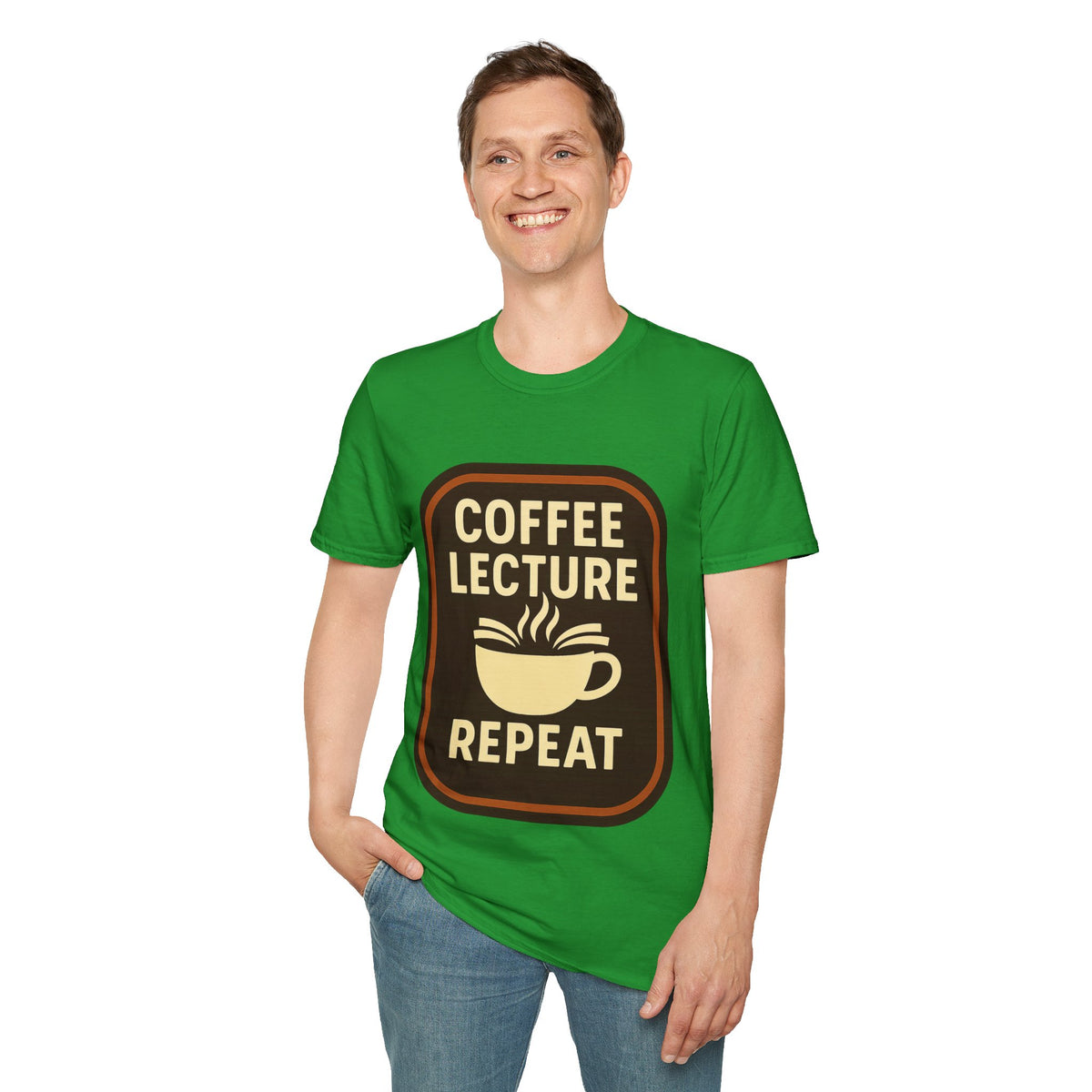 Coffee Lecture Repeat T‑Shirt — Funny Professor Coffee Tee for Teachers & Students - Trending Now - August 2026