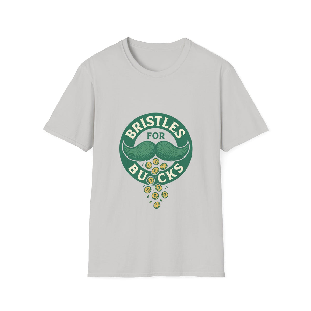 Bristles for Bucks T‑Shirt — Vintage Green Charity Donation Logo Tee - Trending Now - October 2026
