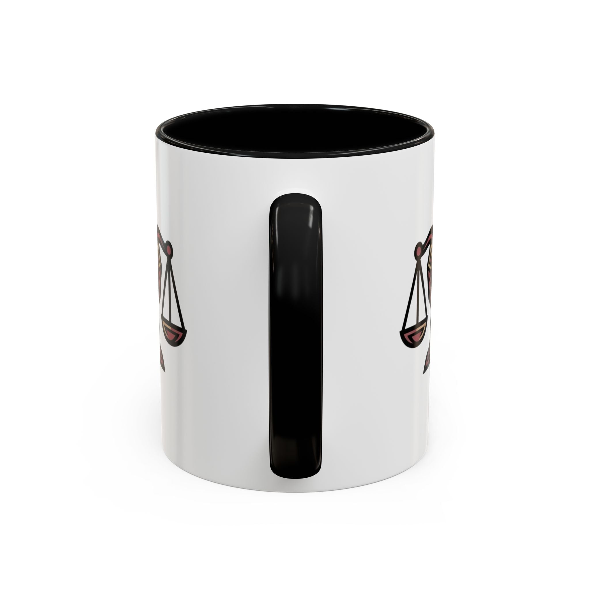Libra Scales Accent Coffee Mug — Zodiac Balance Ceramic Mug