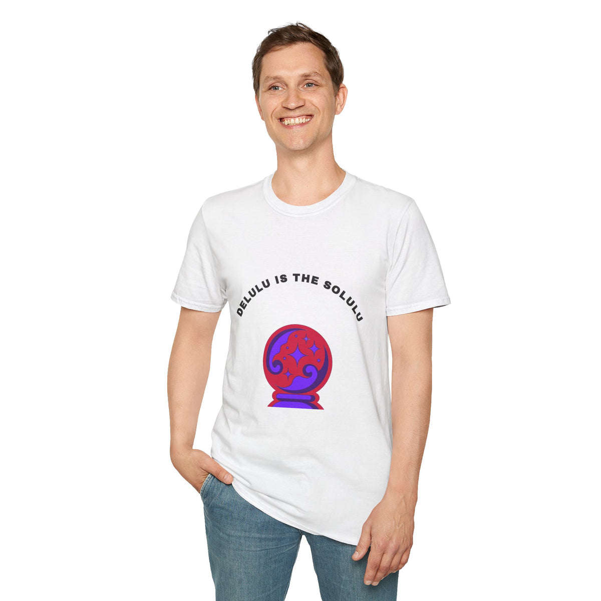 T-Shirt — Delulu Is The Solulu Crystal Ball Graphic Tee - Trending Now - September 2026