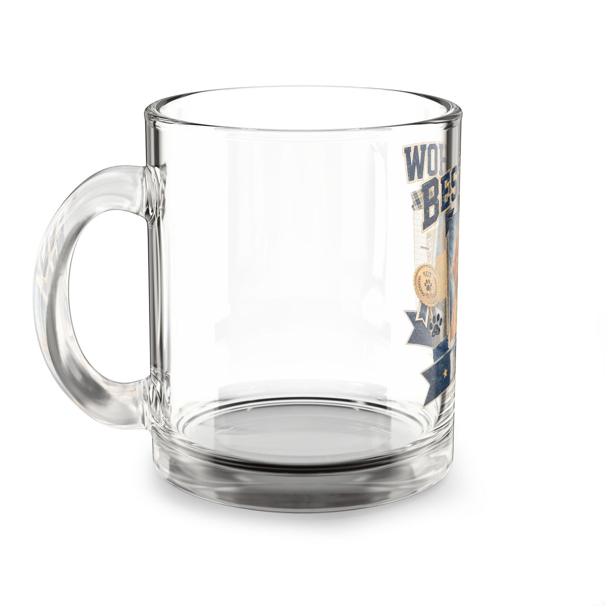 Best in Show Personalized Glass Mug — Custom Pet Photo & Name (10oz) Milo Bailey Dog Dad Mom  Glass Mug 10 oz