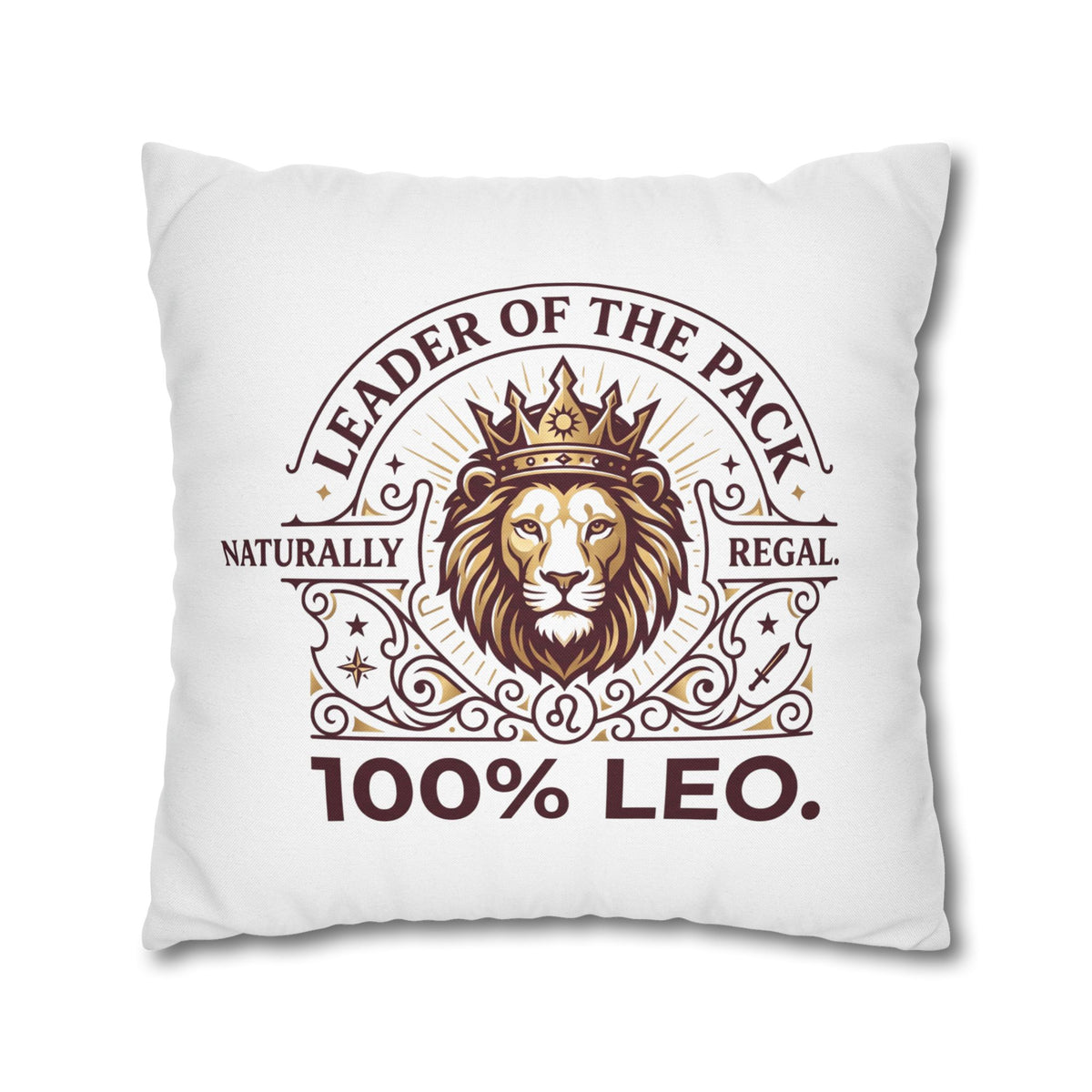 Leo Zodiac Leader Of The Pack Spun Polyester Square Pillowcase