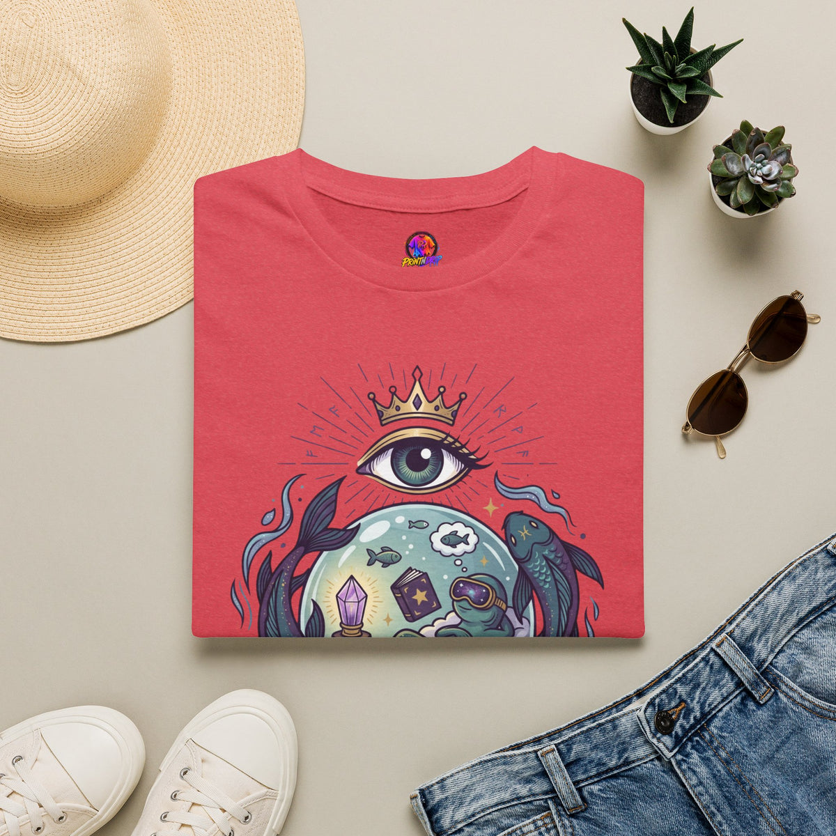 Pisces Dreamworld T-Shirt — "Living in My Own Dreamworld" Mystic Zodiac Tee