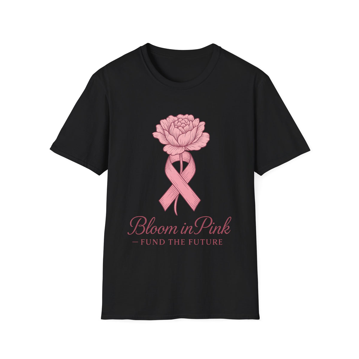 Bloom In Pink Ribbon Rose Graphic Tee, Elegant Breast Cancer Awareness T-Shirt - Trending Now - September 2026