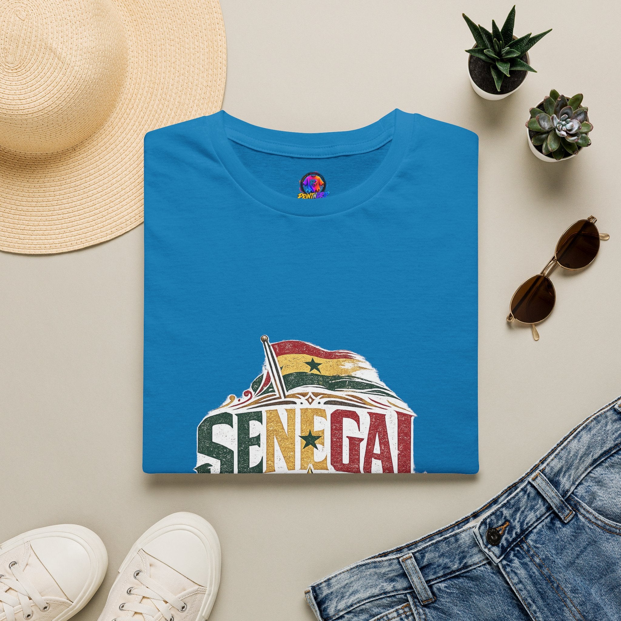 Senegal Flag Graphic T-Shirt — Vintage Senegal Pride Tee