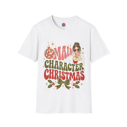 Christmas T-Shirt — "Main Character Christmas" Graphic Tee (Holiday Mom Aesthetic)