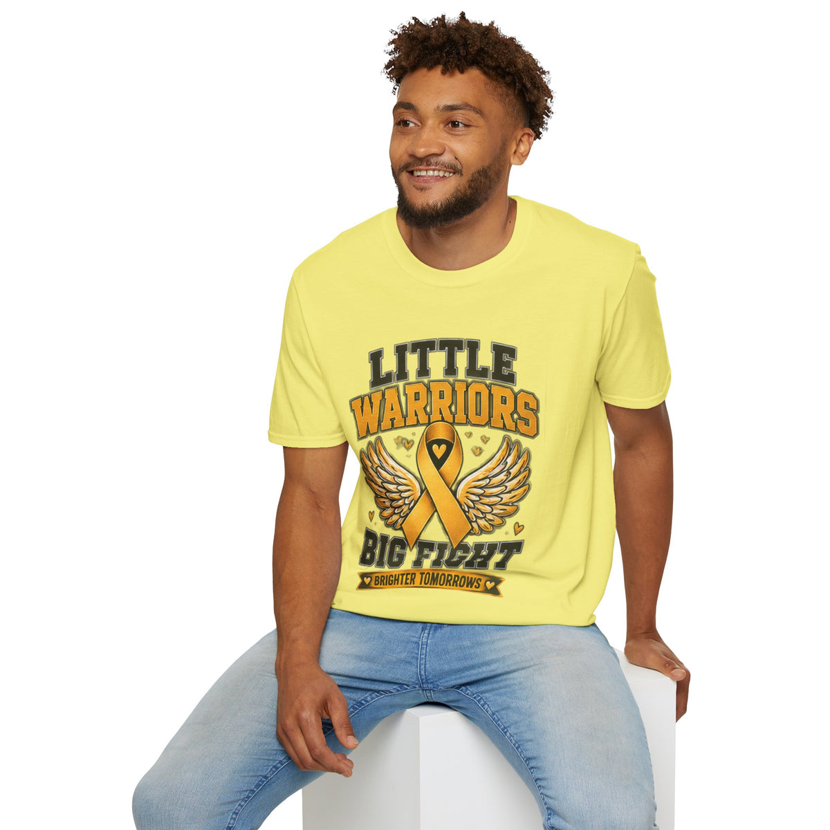 Kids T-Shirt — "Little Warriors Big Fight" Childhood Cancer Awareness Tee