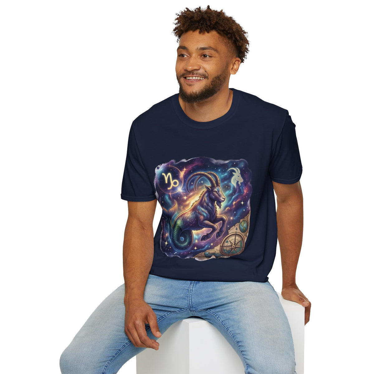 Capricorn Zodiac T-Shirt — Celestial Goat Astrology Tee