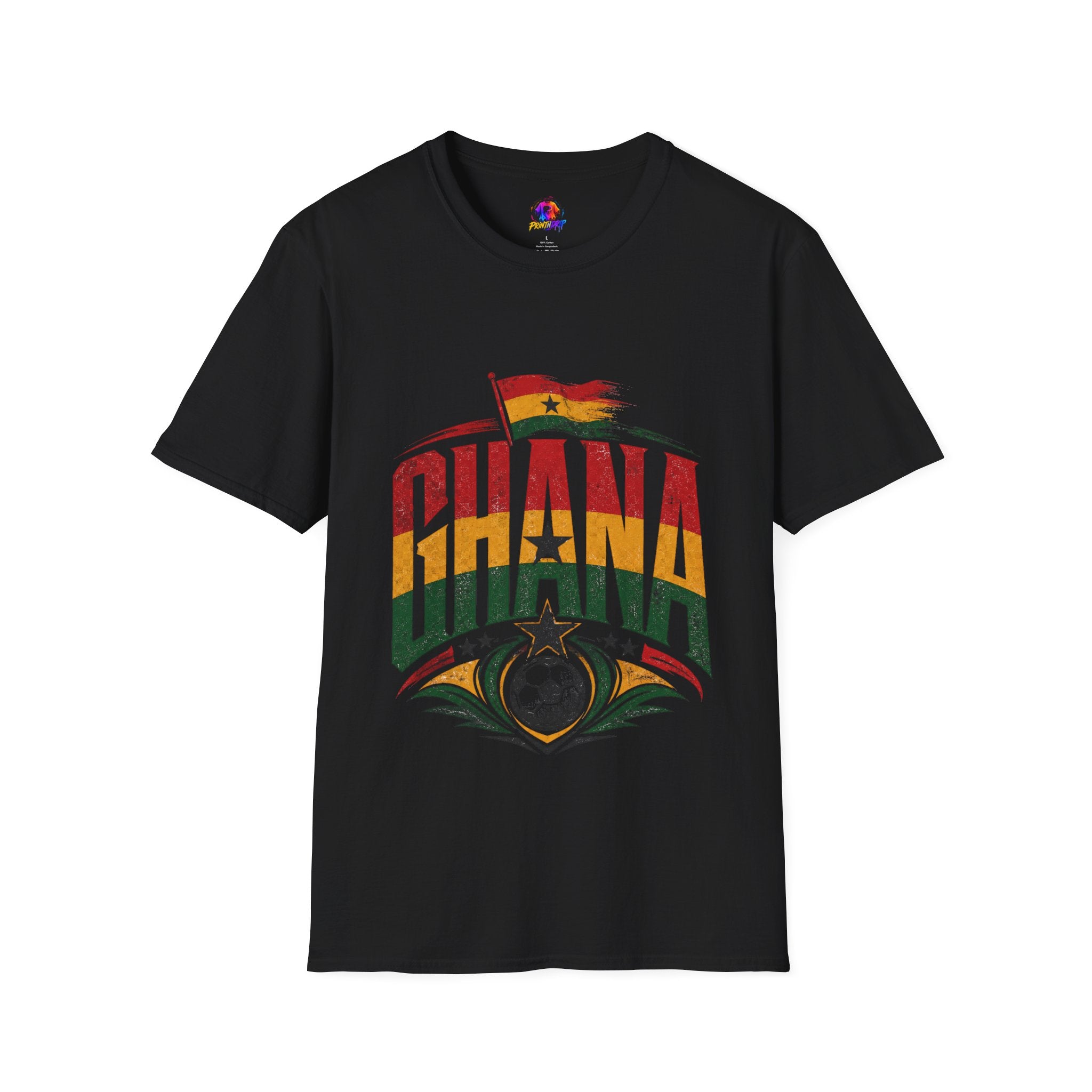 Ghana Flag Soccer T-Shirt — Retro Ghana Pride Football Tee
