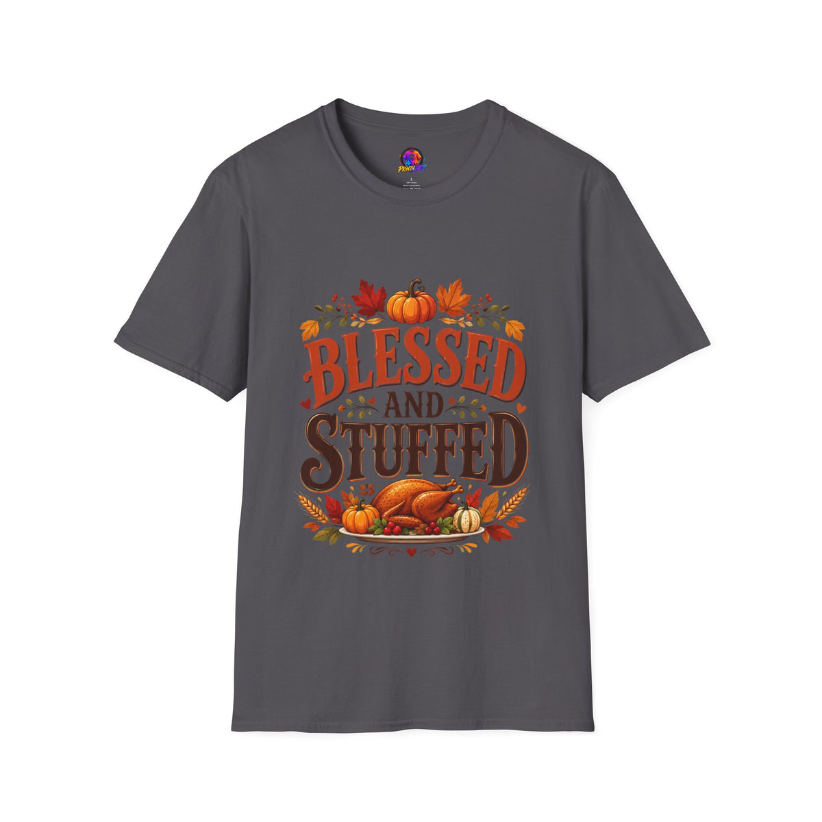 Thanksgiving T-Shirt Blessed and Stuffed Thanksgiving T-Shirt