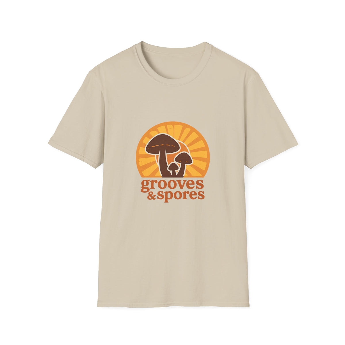 Vintage Mushroom T-Shirt — 'Grooves & Spores' Retro Psychedelic Tee - Trending Now - August 2026
