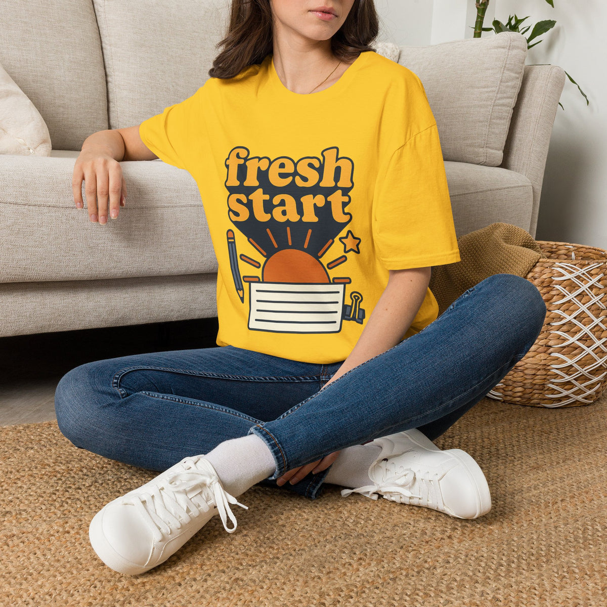 Fresh Start T-Shirt – Retro Sunrise Graphic  - Trending Now - August 2026
