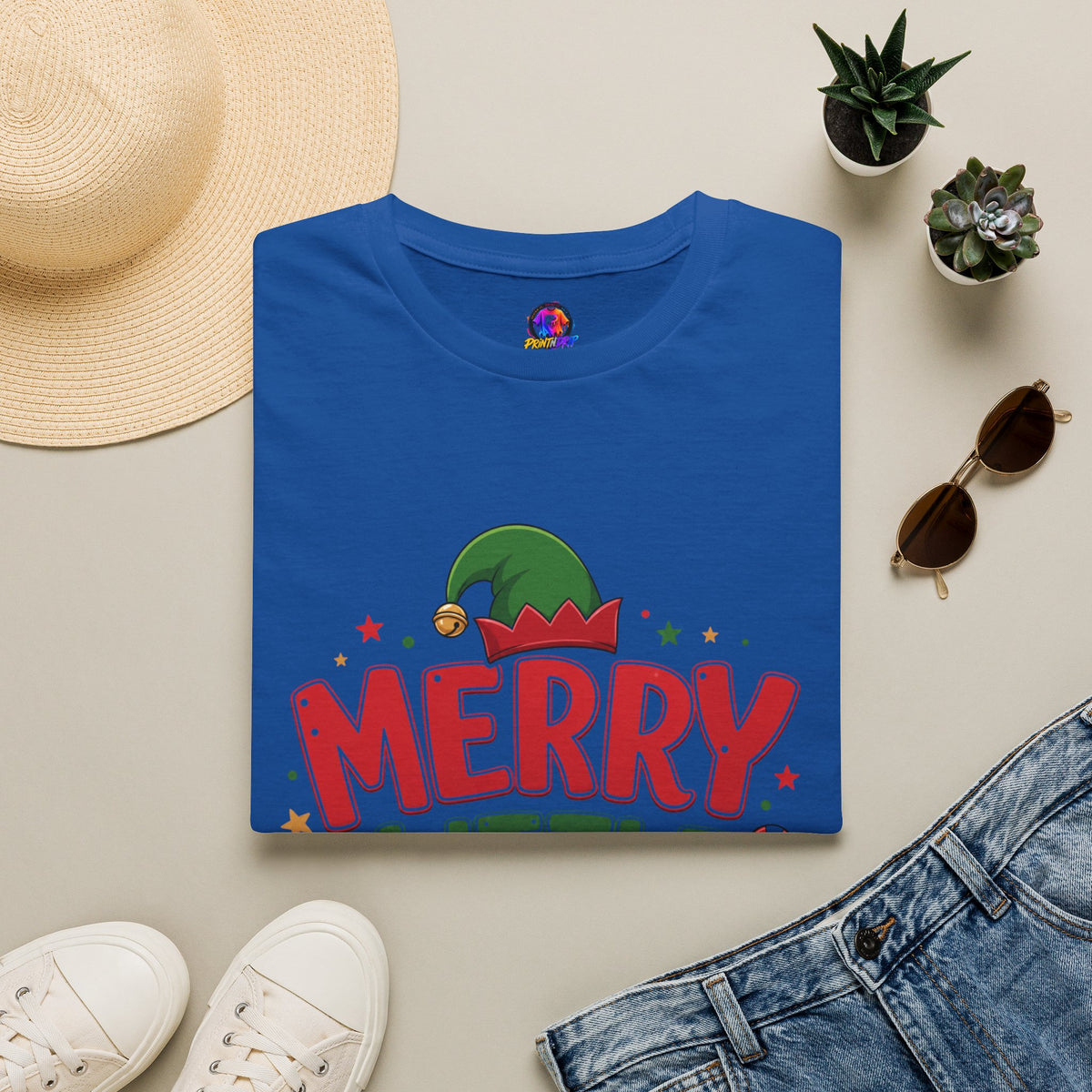 Merry Little Elf T-Shirt — Festive Christmas Holiday Tee