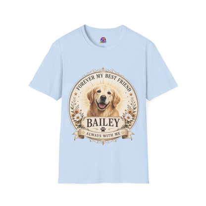 Dog Lover T-Shirt — “Forever My Best Friend” Personalized Golden Retriever Tee