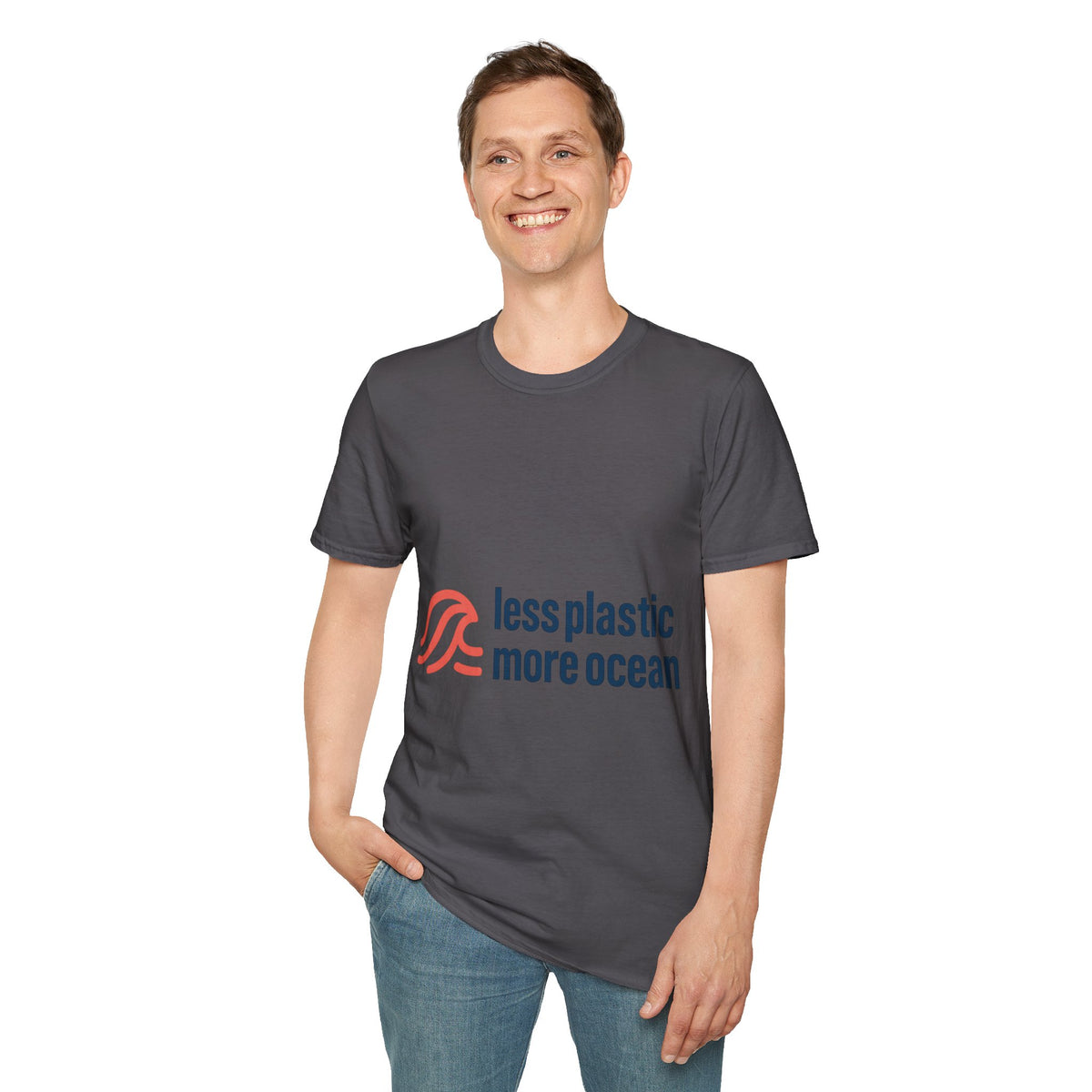 Minimal Wave Logo T‑Shirt — Subtle Red & Blue Surf Graphic- Trending Now - September 2026