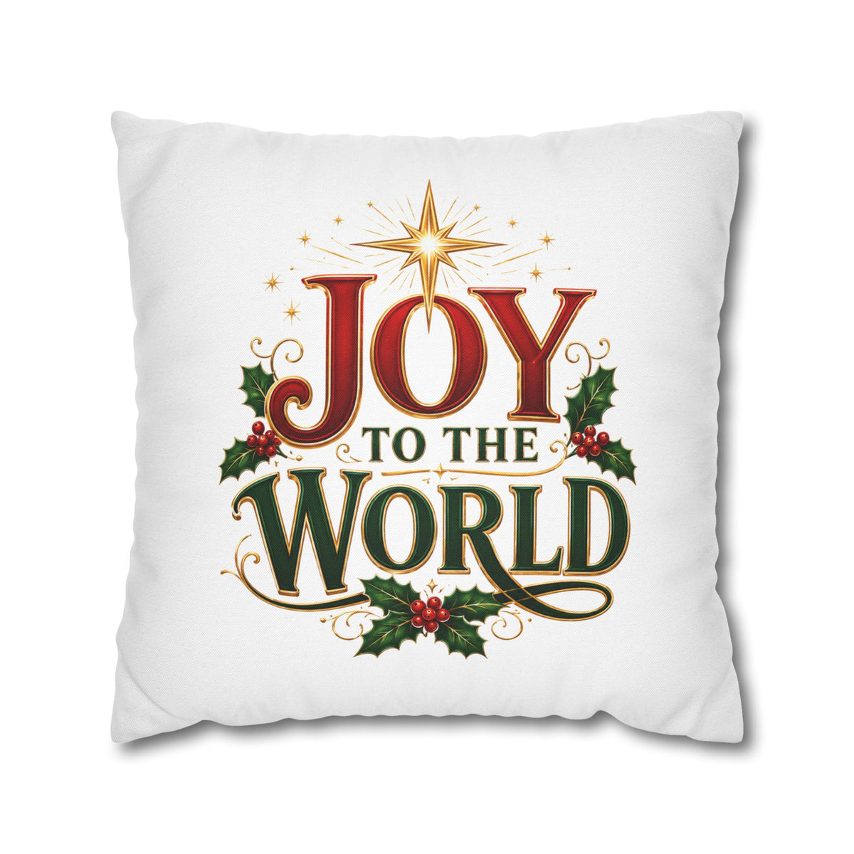 Christmas Pillowcase Joy to the World Christmas Pillowcase