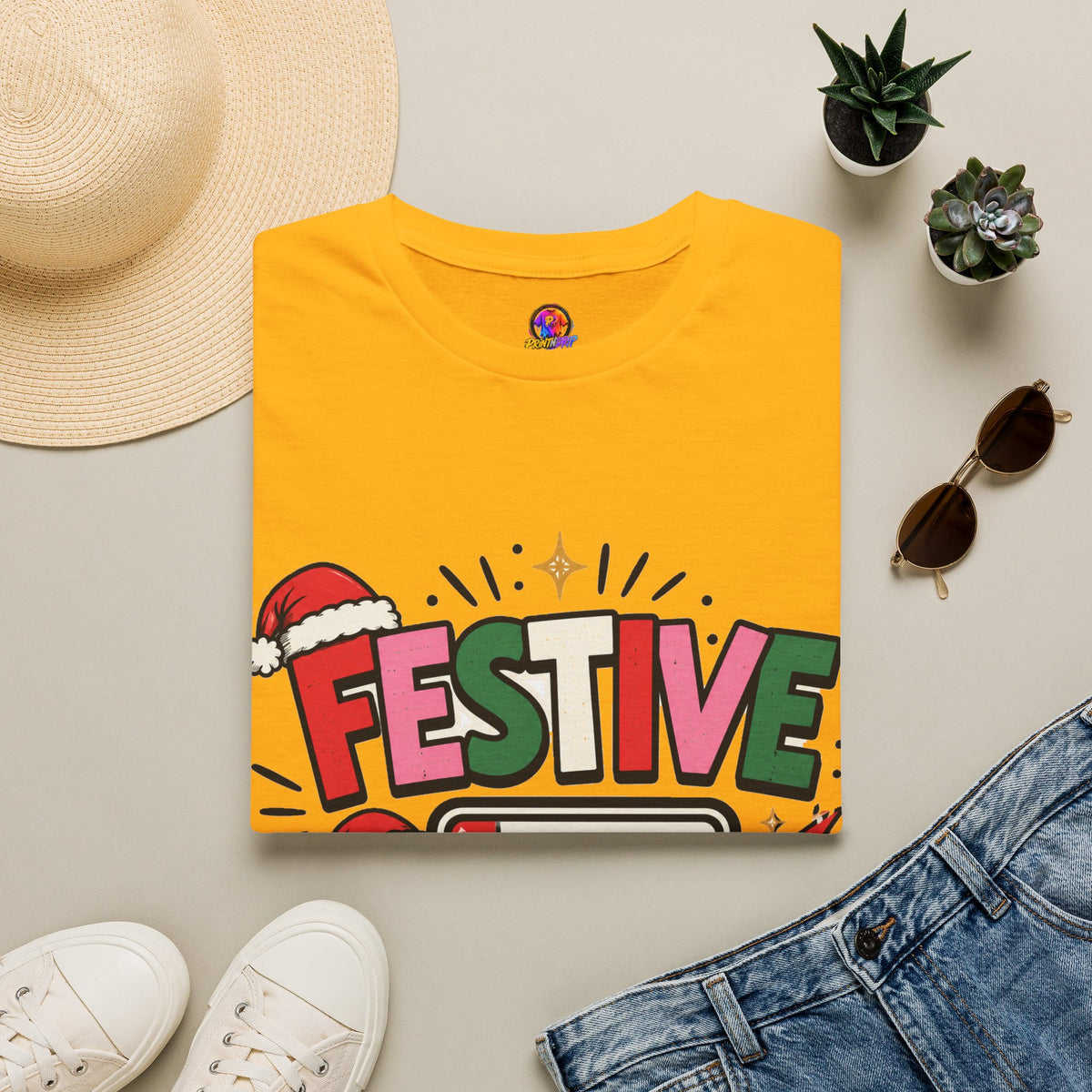 Festive Buffering T-Shirt — Funny Holiday Christmas Tee with Loading Battery Design