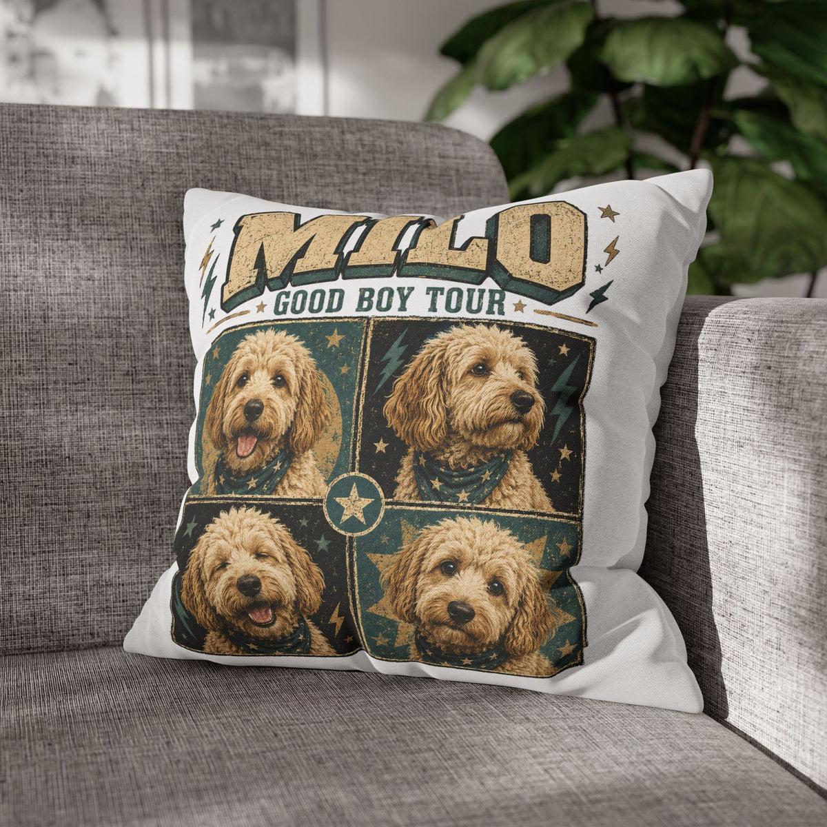 Milo 'Good Boy Tour' Decorative Pillowcase Milo Bailey Dog Dad Mom