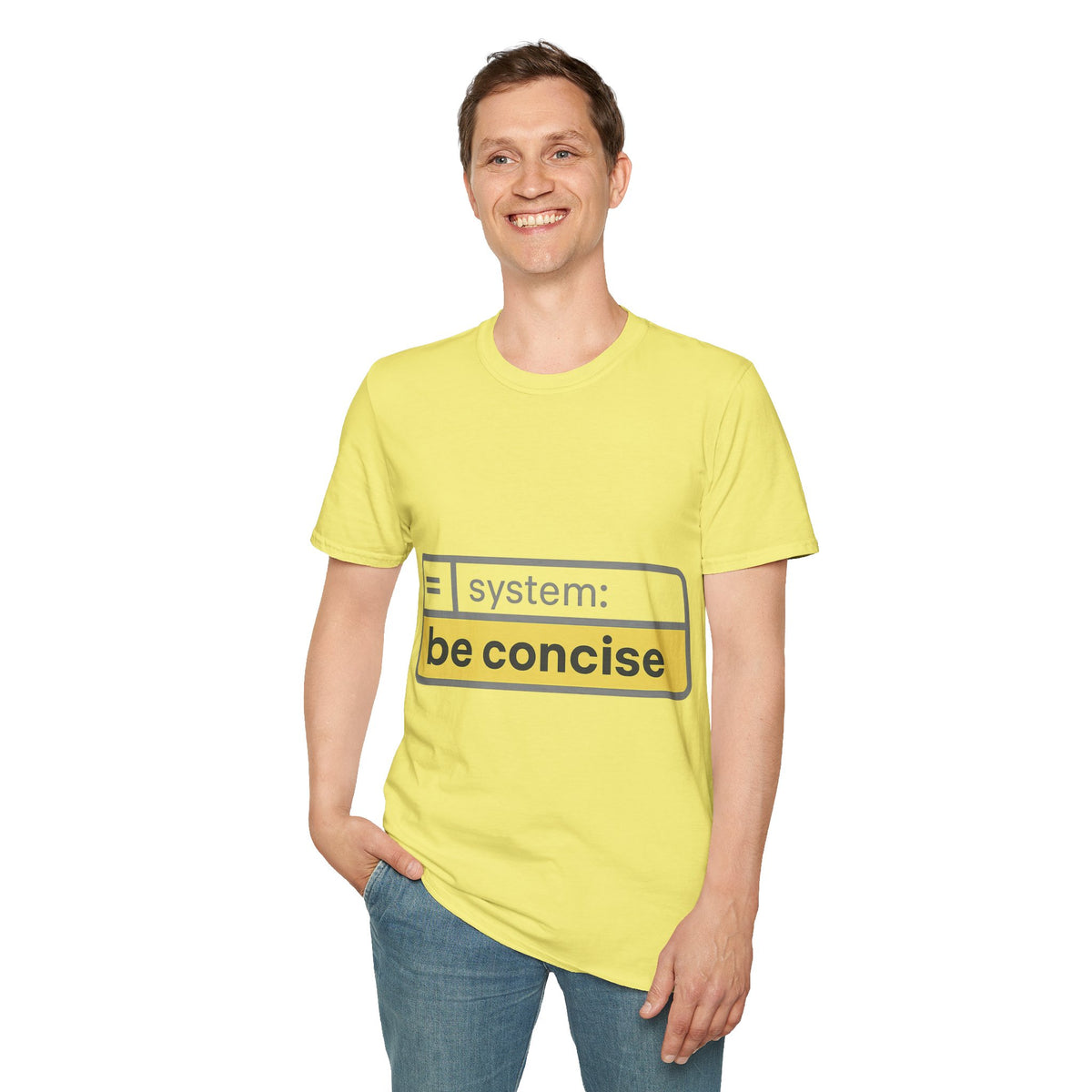 Be Concise UI System Message T-Shirt, Funny AI Tech Developer Prompt Tee - Trending Now - September 2026