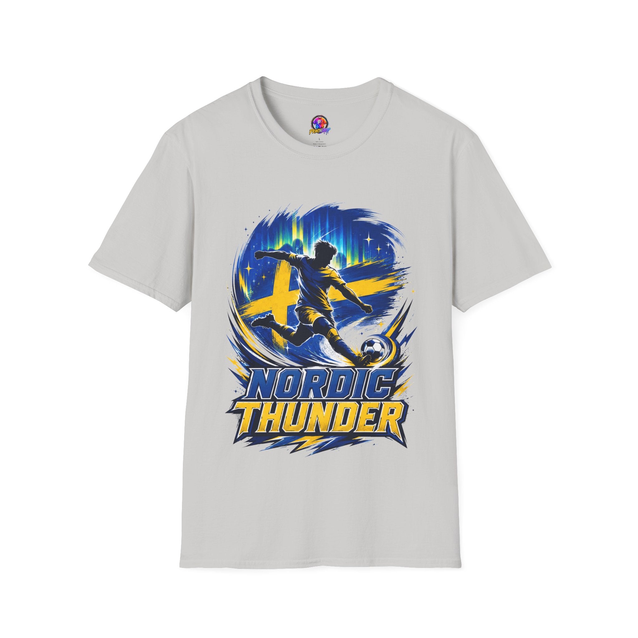 Sweden Nordic Thunder Soccer T-Shirt — Sweden Football Fan Tee