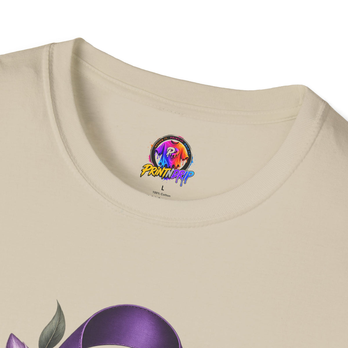 Healing Is Power Purple Ribbon Awareness Domestic Violence  T-Shirt