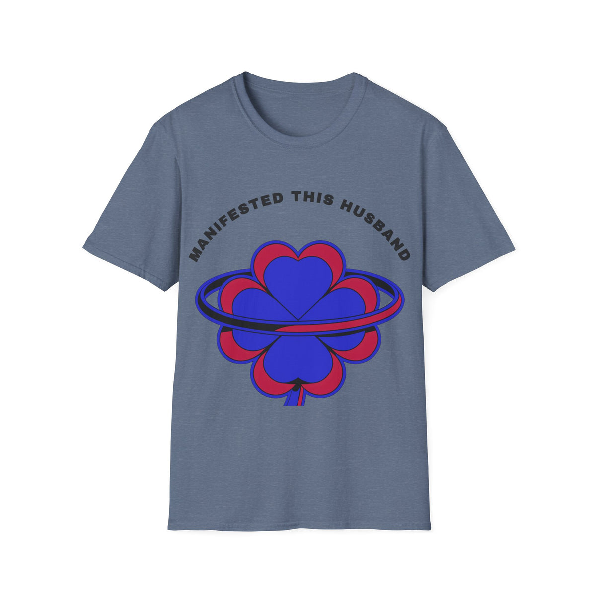 Manifested This Husband T-Shirt — Psychedelic Four-Leaf Clover Graphic Tee - Trending Now - September 2026