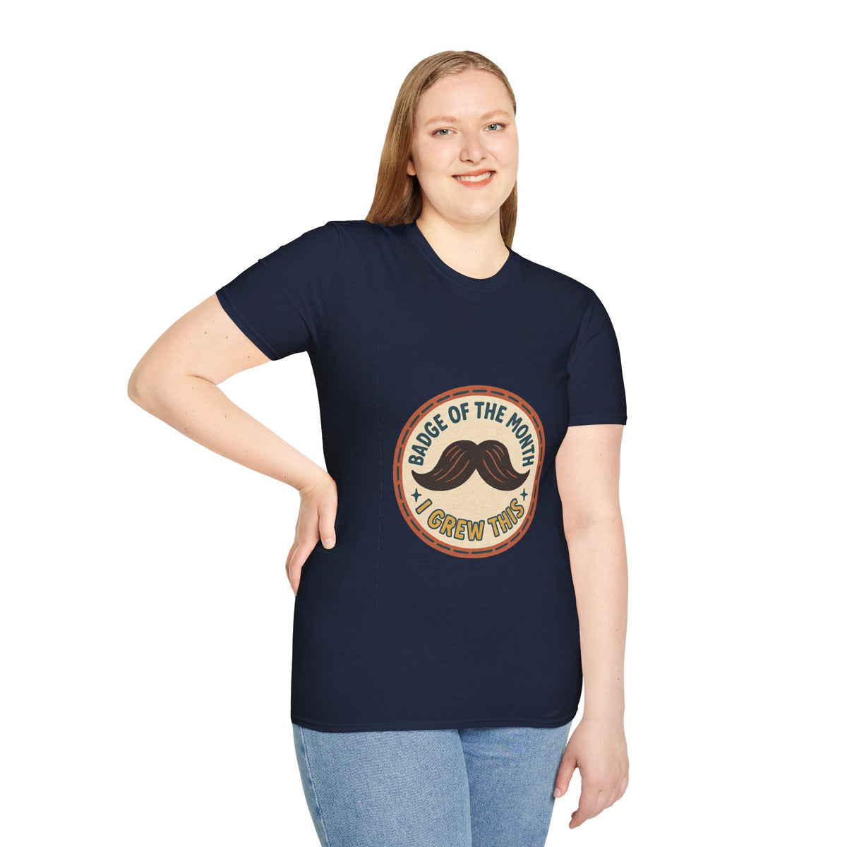Mustache Dad T-Shirt - "King of the Mustache" Retro Badge Design - Trending Now - October 2026