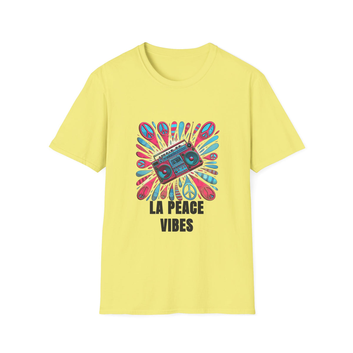 La Peace Vibes T-Shirt — Retro Boombox Peace Sign Graphic Tee - Trending Now - August 2026