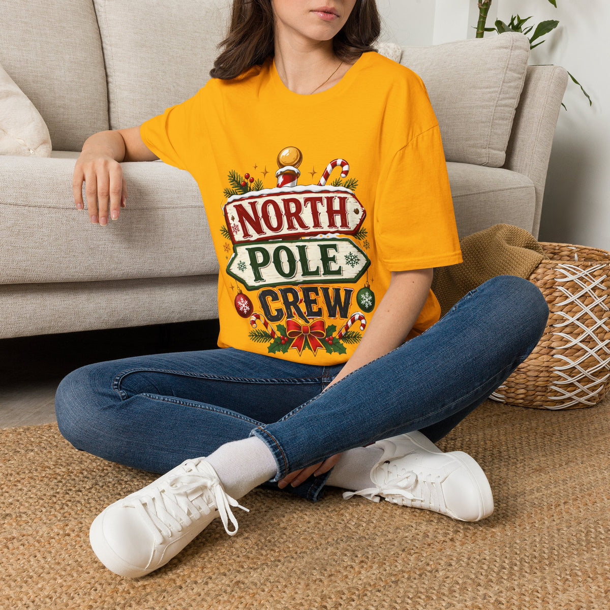 T-Shirt — North Pole Crew Christmas Holiday Graphic Tee