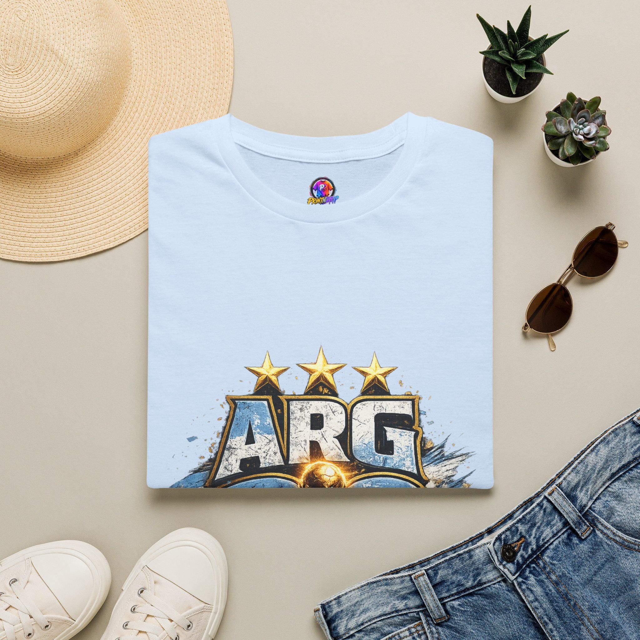 Argentina 26 Forever T‑Shirt — ARG Soccer World Cup 3‑Star Fan Tee