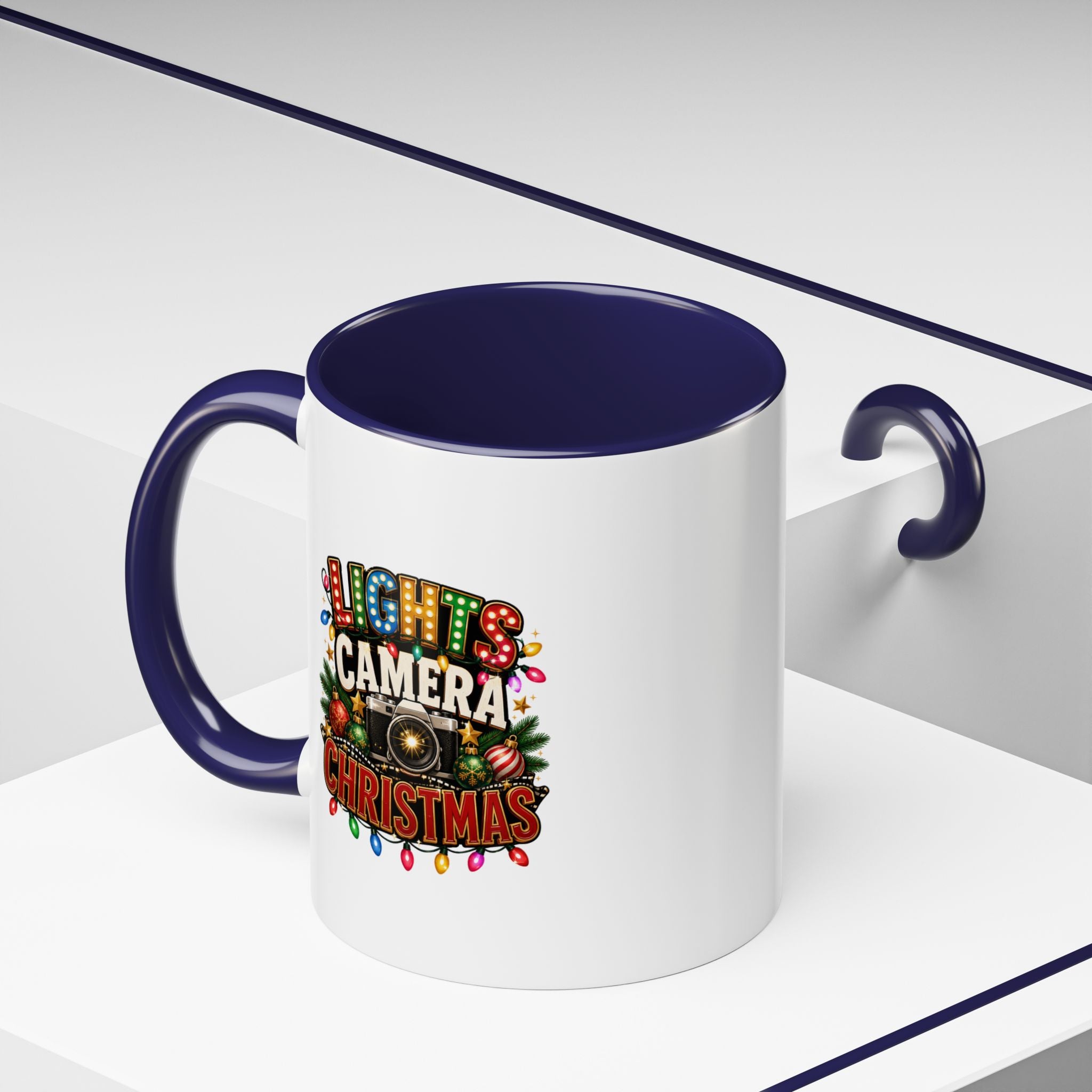 Accent Coffee Mug Lights Camera Christmas