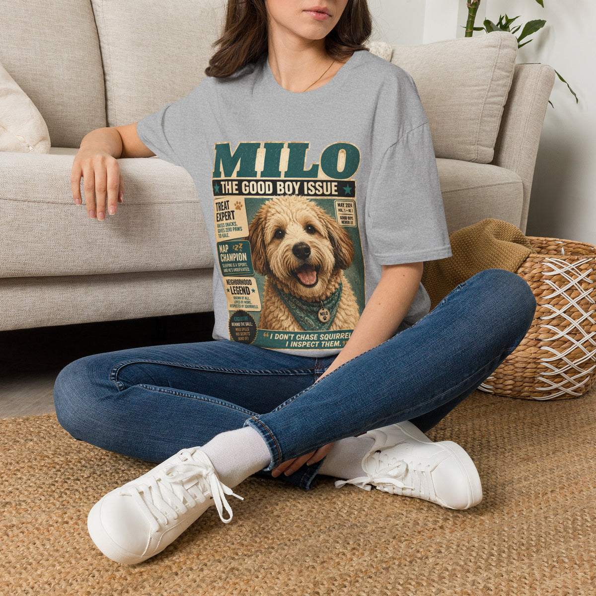 Milo 'The Good Boy Issue' Dog Magazine T-Shirt