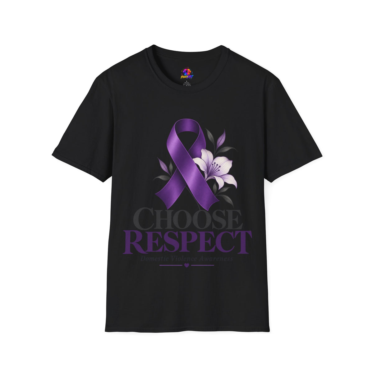 Choose Respect Purple Ribbon T‑Shirt — Domestic Violence Awareness Tee