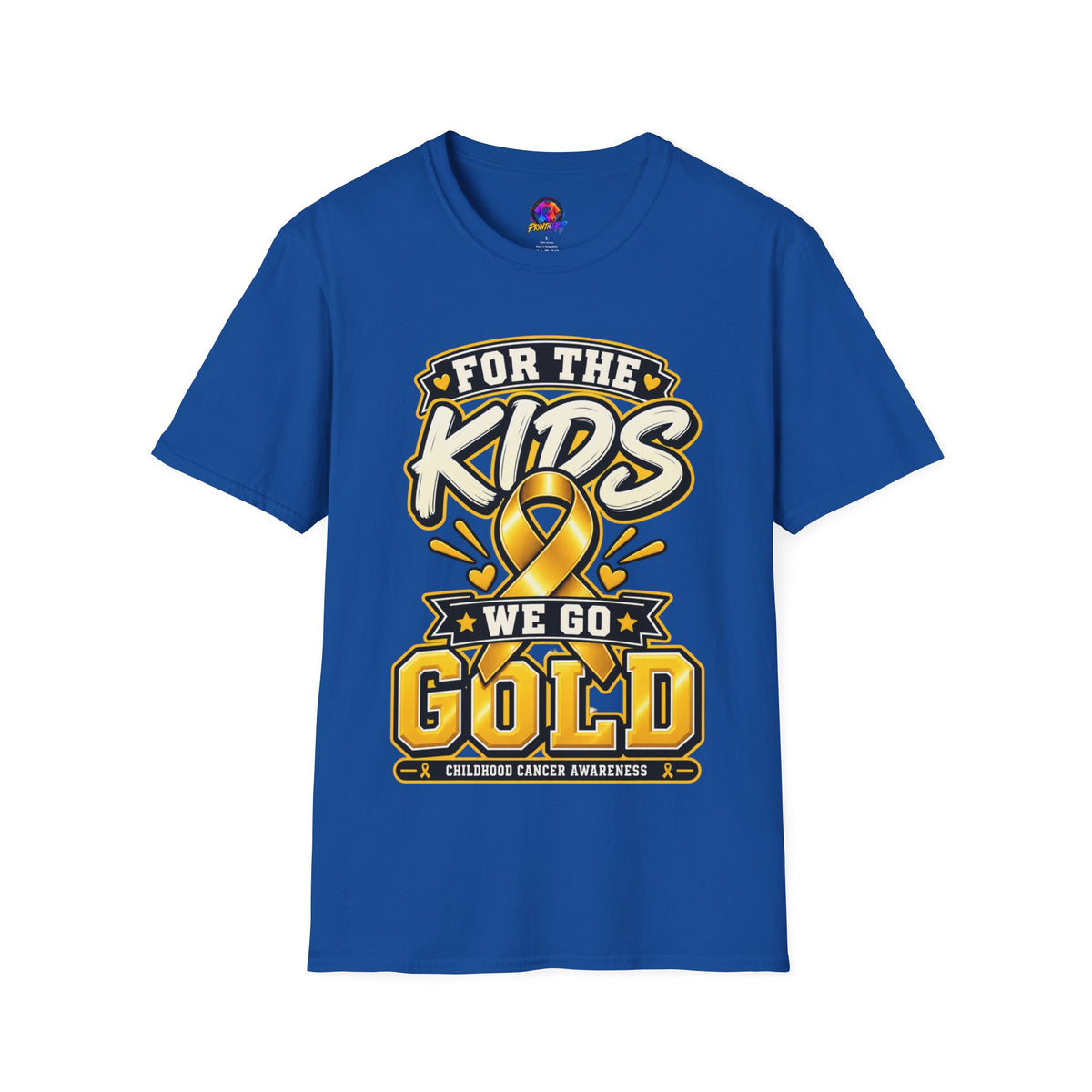 Kids Childhood Cancer Awareness T-Shirt — "For the Kids We Go Gold"