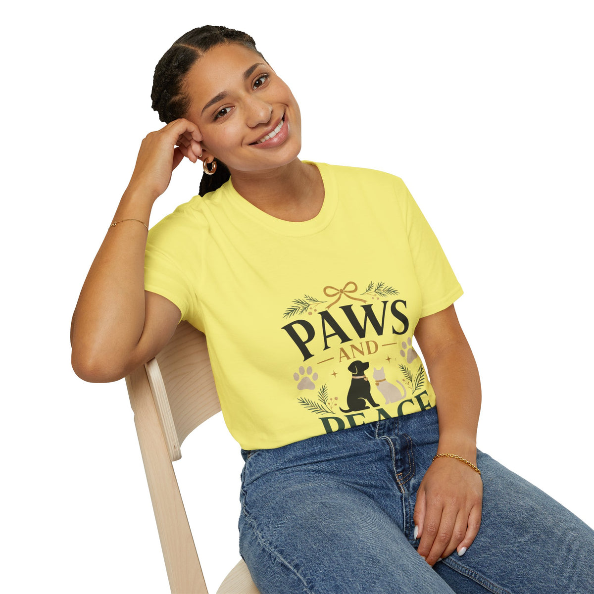 Paws and Peace T-Shirt — Cozy Pet Lover Tee