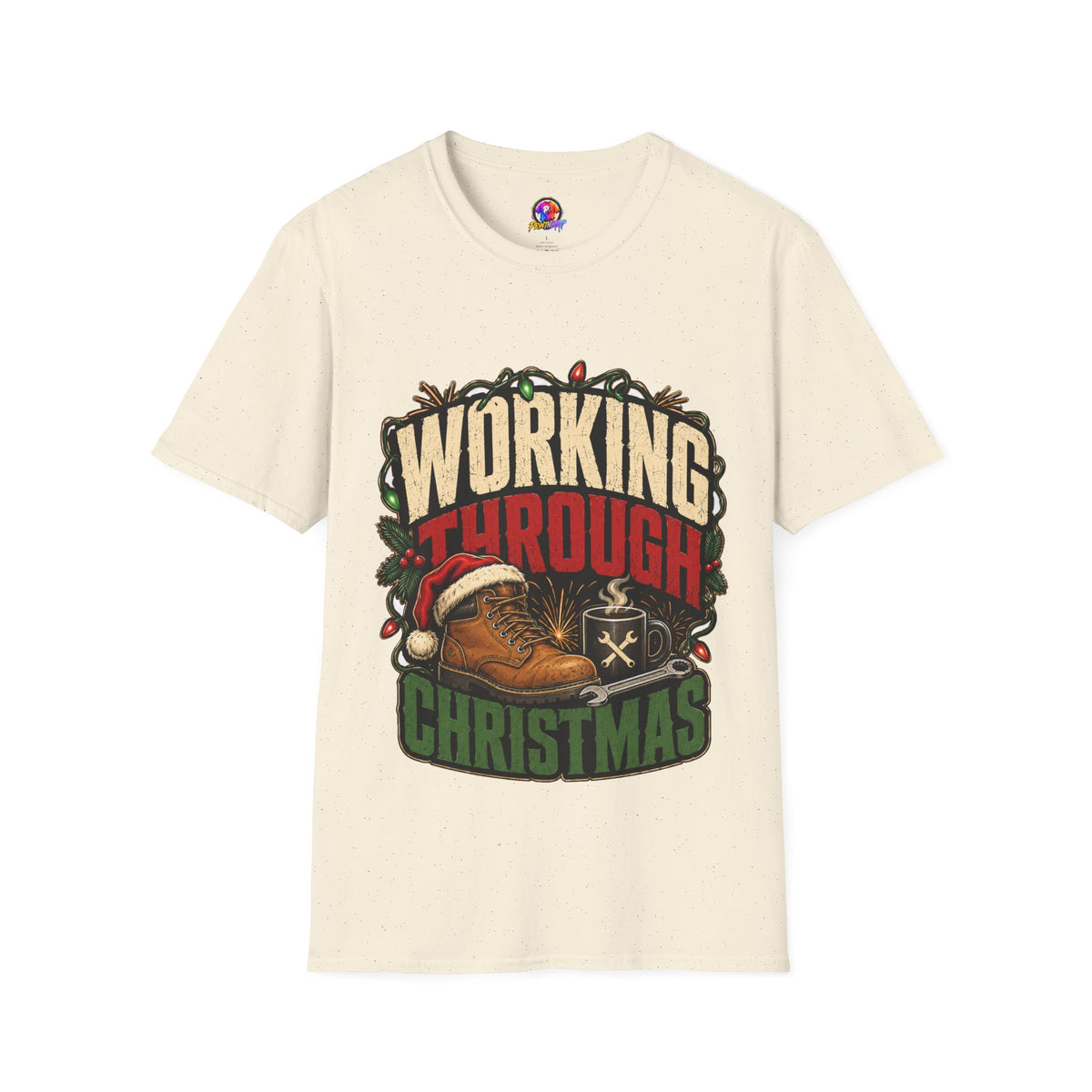 Working Through Christmas T-Shirt — Funny Holiday Nurse/Worker Gift