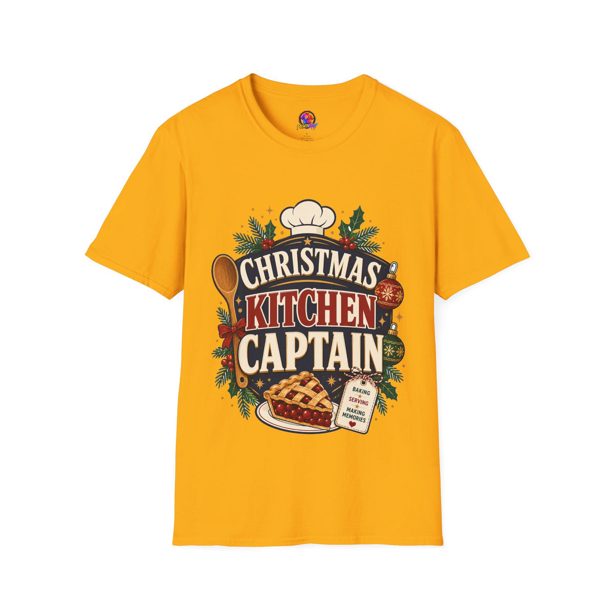 Christmas Kitchen Captain T-Shirt — Festive Holiday Cooking Tee