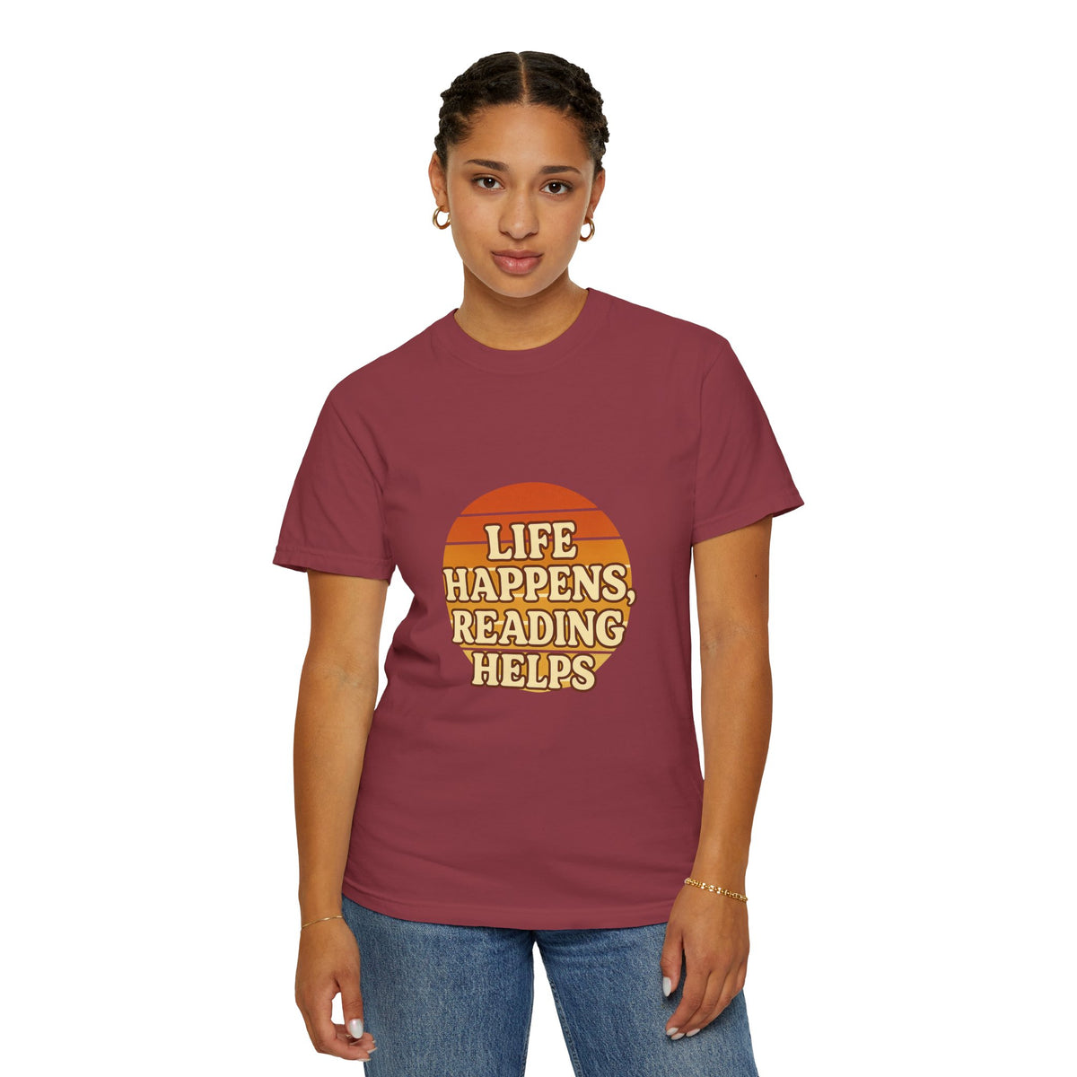 Reading Helps T-Shirt — "Life Happens, Reading Helps" Retro Book Tee - Trending Now - October 2026