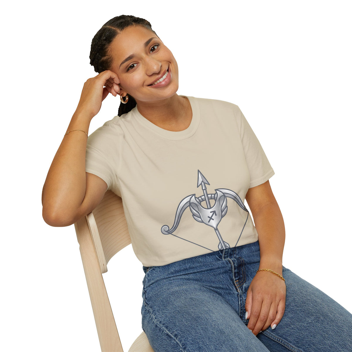 Arrow Heart T-Shirt — Minimal Cupid Bow & Arrow Design