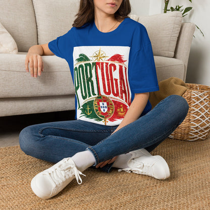 Portugal Vintage Compass T-Shirt — Retro Portuguese Flag Travel Tee